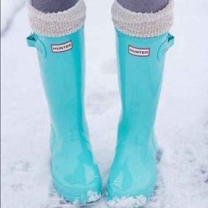 Rare Hunter 1st Edition Tiffany Blue Rain Boots